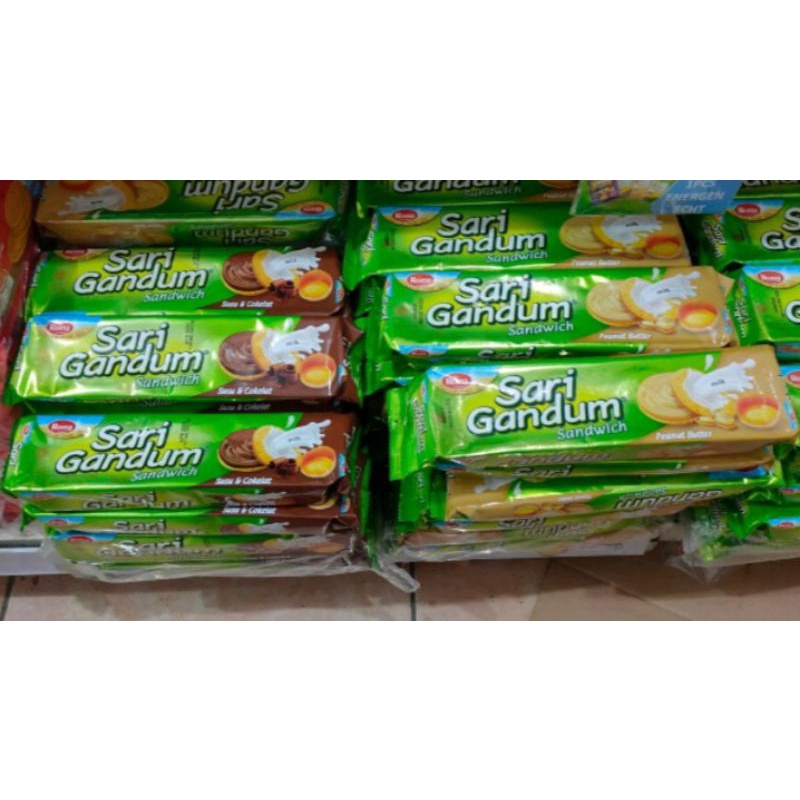 

ROMA SARI GANDUM SUSU COKLAT, PEANUT SANDWISCH 115GR