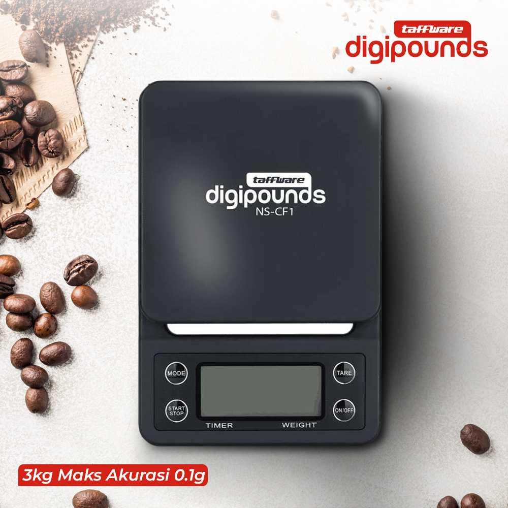 Taffware Digipounds Timbangan Dapur Timer 3kg Akurasi 0.1g - NS-CF1