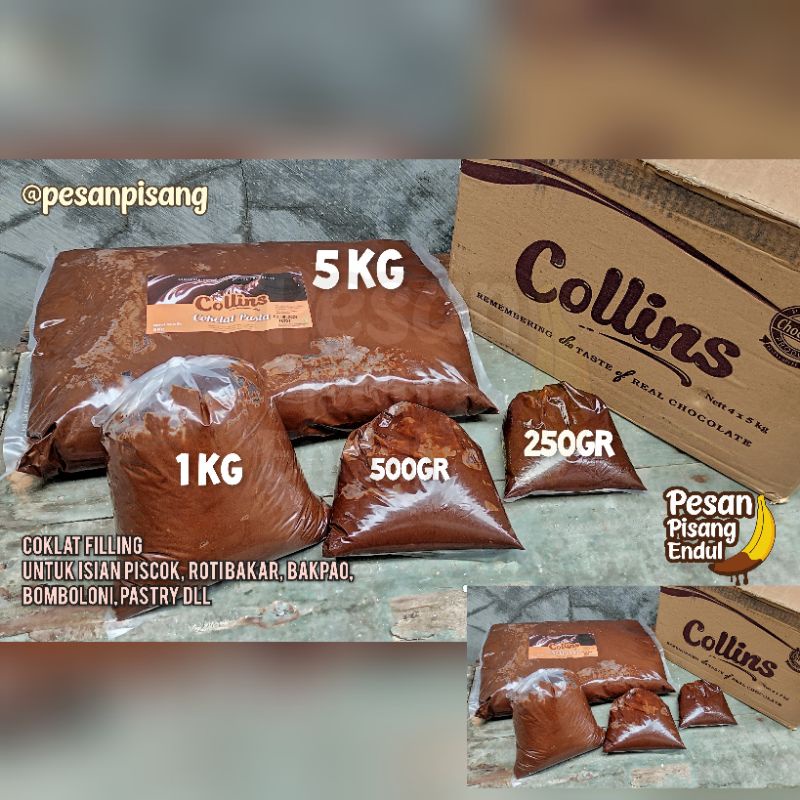 

Coklat Filling Pasta merk Collins / Dunia (elmer) ukuran 500gr (repack)