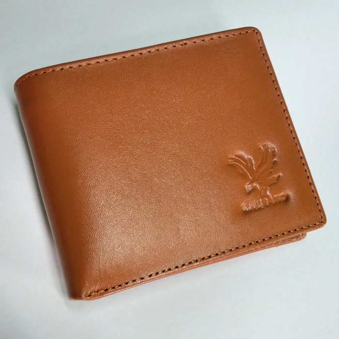 dompet ADR-711 Dompet Pria Kulit Asli Garut Dompet Kartu Pria Kulit Asli - Cokelat Muda(B7D2) dompet