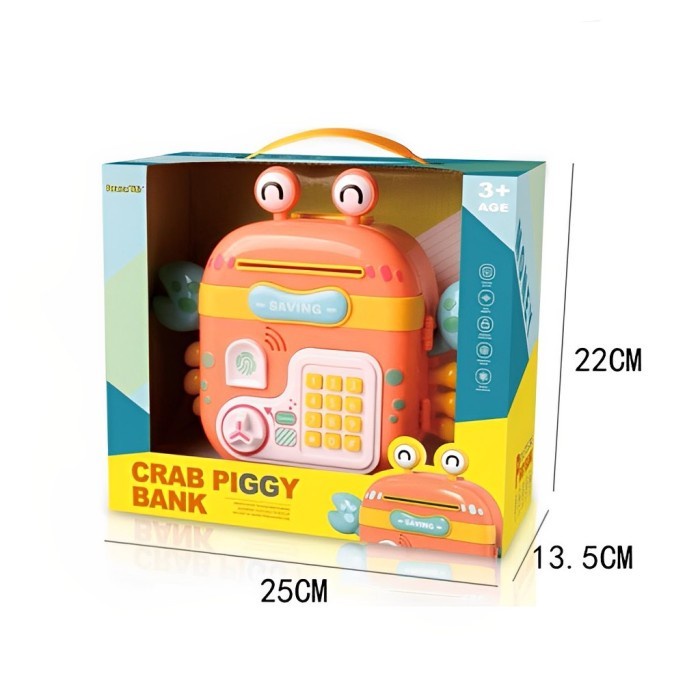 

Crab Piggy Bank Atm Pin & Bersuara Celengan Mainan Edukasi Anak Nabung