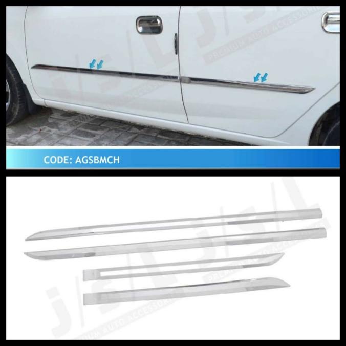 Lis body mobil Agya Ayla chrome
