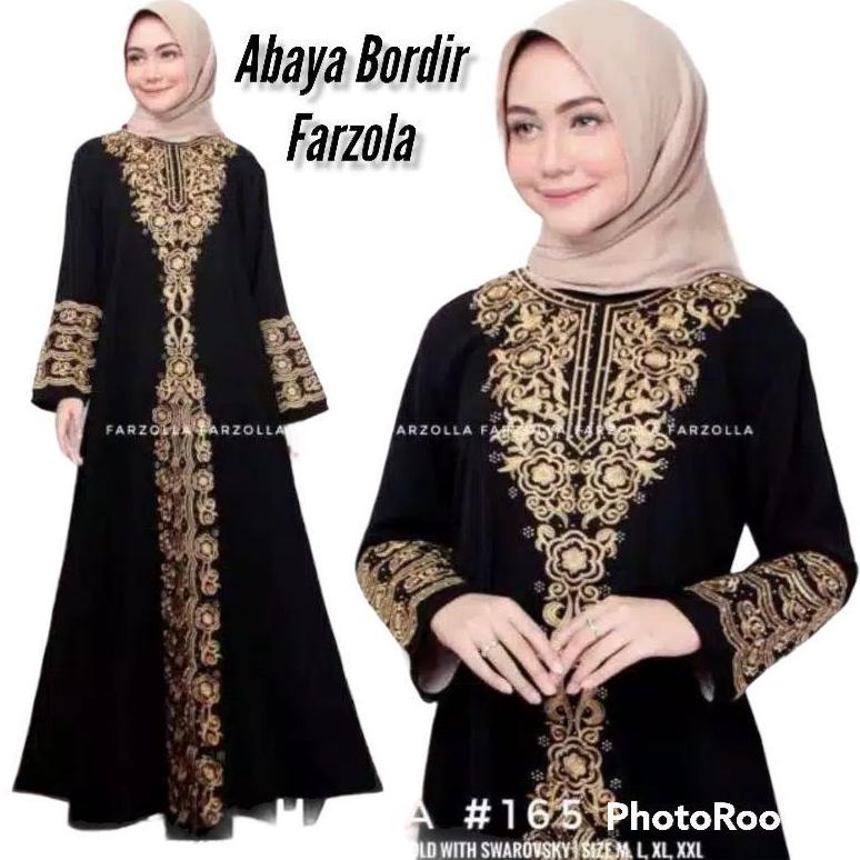 Baru - Gamis Arab Saudi Hitam Casual/Abaya Turki Arab Saudi Hitam/Jubah Syar'i Arab Saudi Hitam Bord