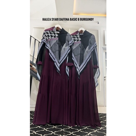 Daffina basic series set gamis original brand by haliza syari