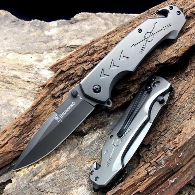 Bassic Pisau Lipat Browning FA 18 Outdoor Survival CS GO Pointed Head