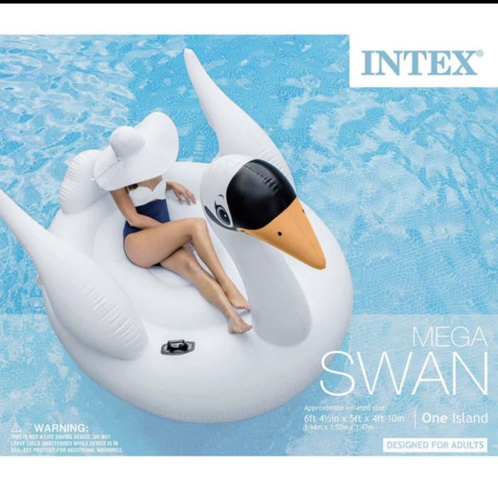 Terlaris Pelampung Intex Mega Swan Island 57287 Giant Family Floaties