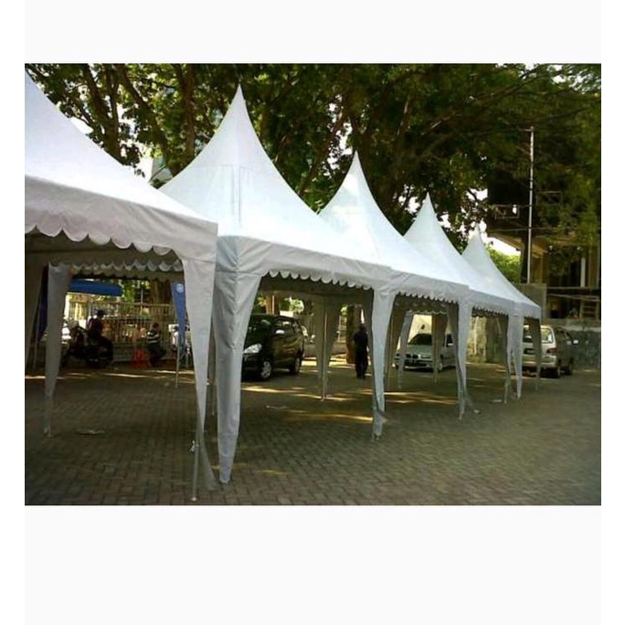 Tenda event kerucut putih