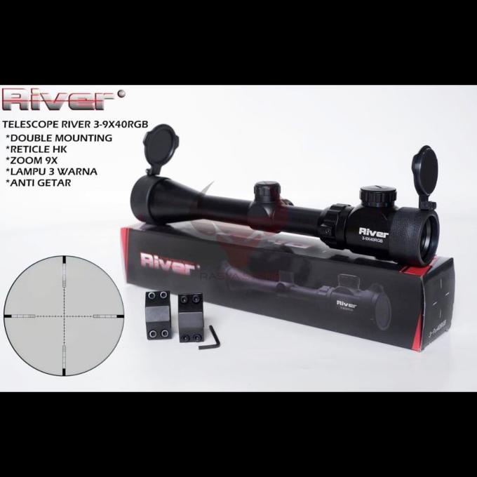 teleskop River 3-9x40 RGB Tahan Getar
