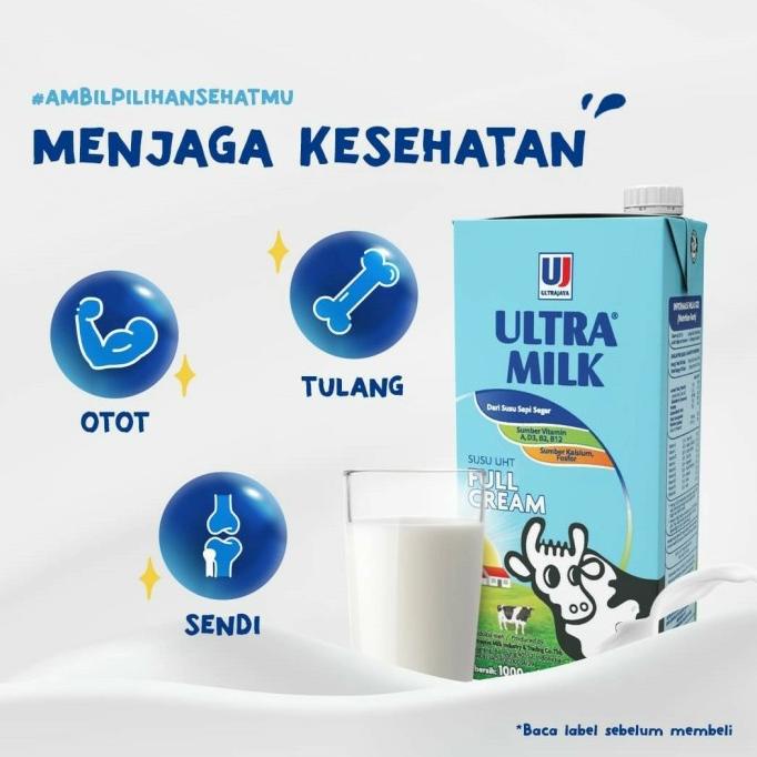 

Susu Uht Ultra Milk 1 liter Full Cream 1 dus isi 12pcs ---NEW---