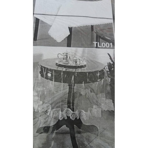 Taplak meja plastik / taplak plastik / taplak plastik / bulat / bundar