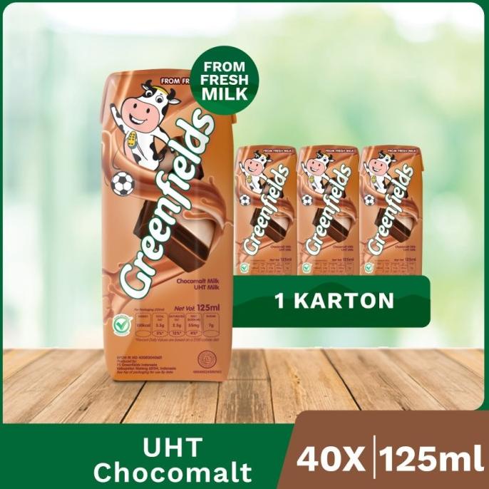 

SUSU GREENFIELDS UHT 125 ml x 40 pcs - FULL CREAM / COKLAT / STROBERI ---NEW---