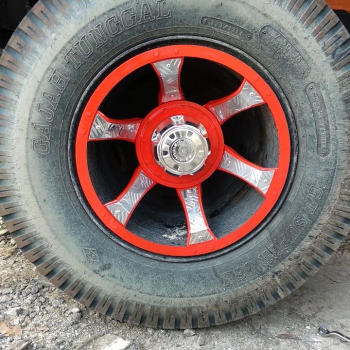 Weldop Truk/Bus Ring 16 Belakang aja Model Spider Oranye (2pcs)