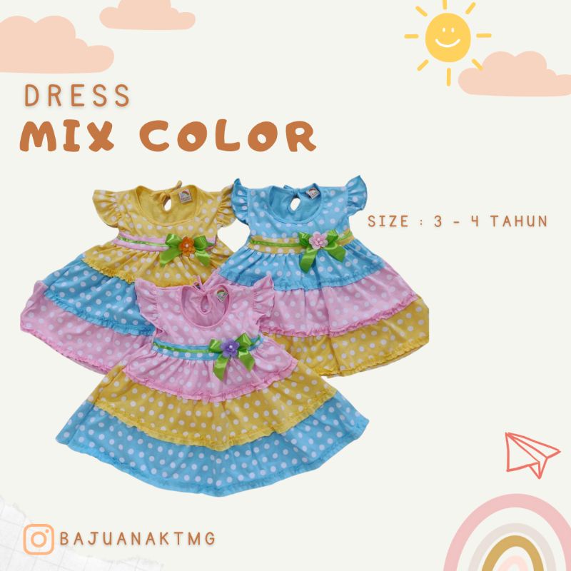 (COD) DRESS ANAK PEREMPUAN / DRESS BAYI / BAJU BAYI PEREMPUAN / BAJU BAYI LUCU
