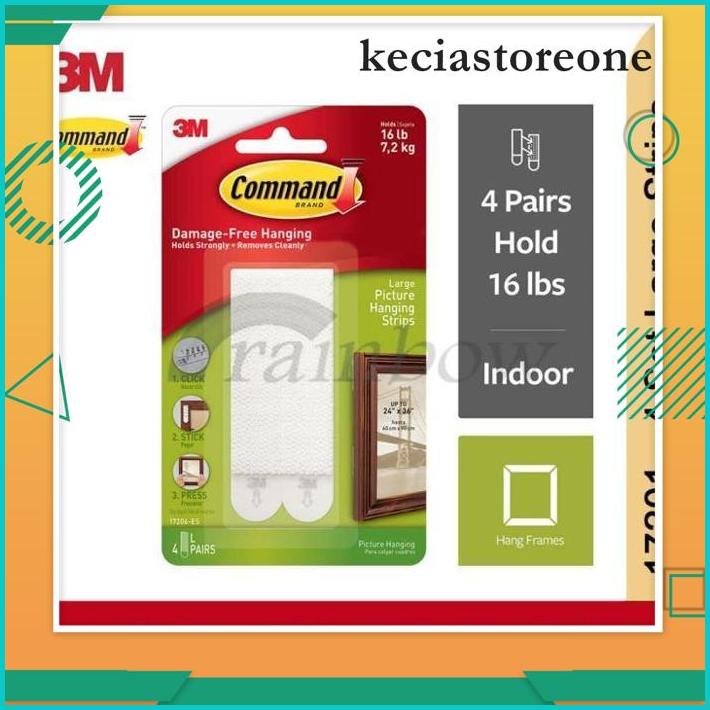 

3M COMMAND LARGE PICTURE HANGING STRIP (STRIP TEMPEL FOTO KE DINDING) HIGHT CLASS