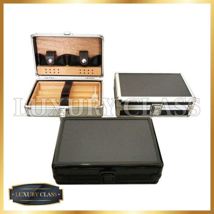 Terlaris Cigar Humidor Travel Case Luggage, Koper Portable 4Ct, Kotak Cerutu