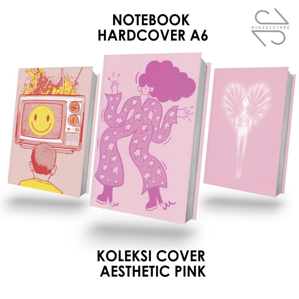 

POCKET BOOK/NOTEBOOK BUKU TULIS CATATAN EASTHETIC PINK NOTE AGENDA PLANNER, JOURNAL, DIARY, GIFT / PREMIUM HARDCOVER A6 ISI POLOS DAN GARIS .