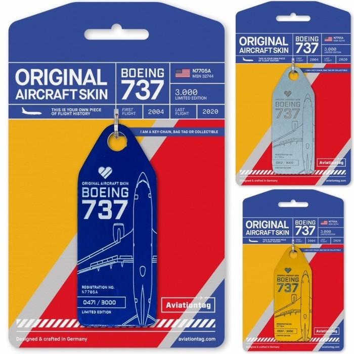 Aviation Tag Southwest 737 Biru