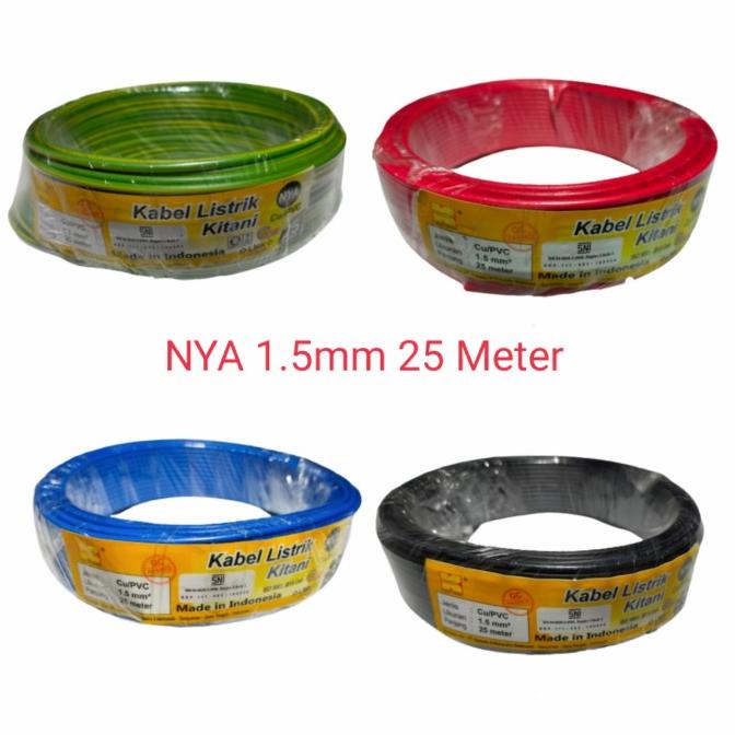 COD Kabel NYA 1.5 Kitani 25 Meter Full Tembaga / NYA 1.5 mm Kitani