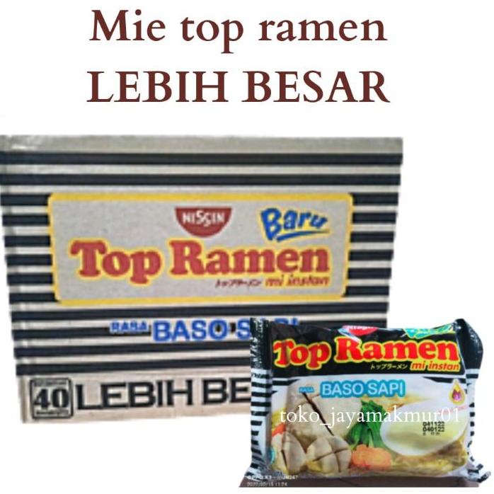 

E Top Ramen Baru 1Dus 40Pcs X 56G Nissin Lebih Besar