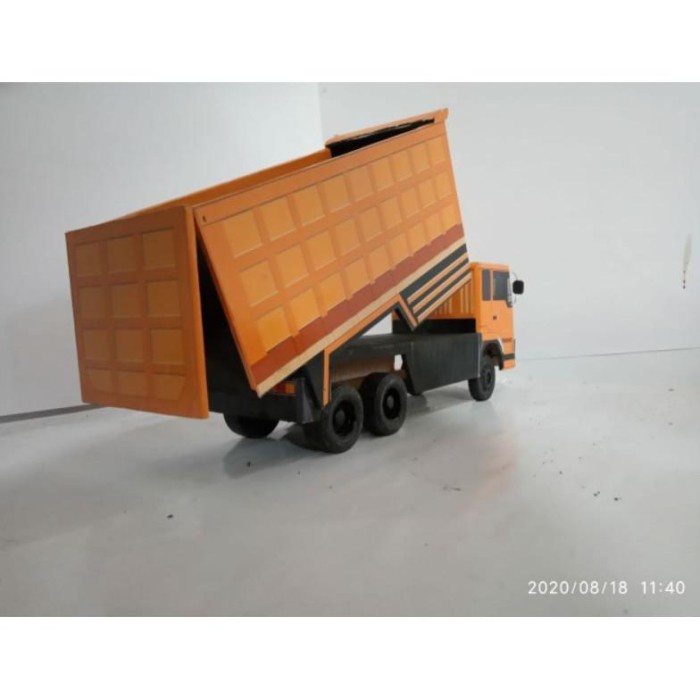 Diskon Spesial Miniatur Dump Truk Fuso Orange Termurah