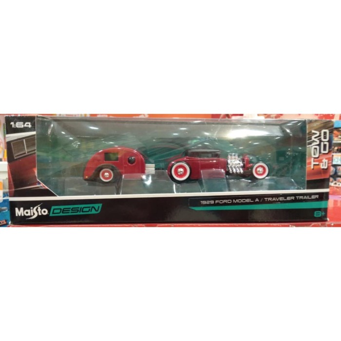 Promo Sale Mainan : Maisto Design 1929 Ford Model A/ Traveler Trailer Terlaris