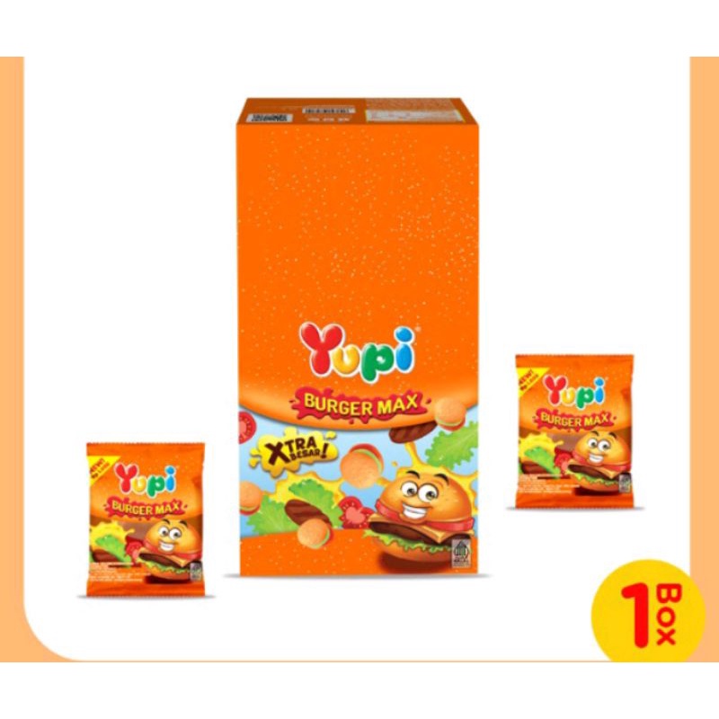 

Box - Yupi Gummy Burger Max Isi 12 Pcs