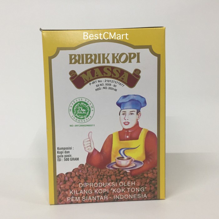 

TERMURAH BUBUK KOPI MASSA KOK TONG 500 GR /KOPI EUBE/KOPI KAPAL API/KOPIBUBUK/KOPI ROBUSTA/KOPI