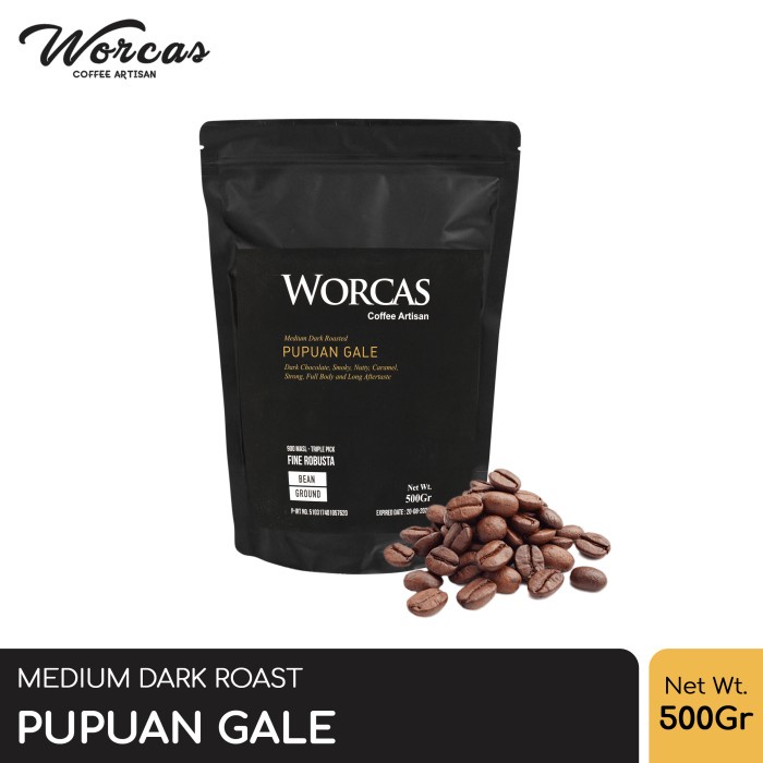 

TERBARU WORCAS Kopi Fine Robusta Pupuan Gale 500 Gram - Medium Dark Roast /KOPI EUBE/KOPI KAPAL