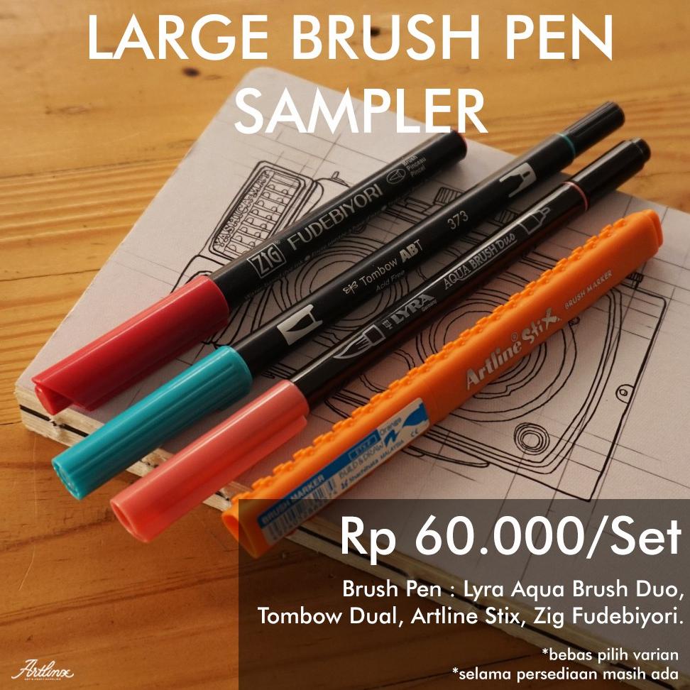 

(PAKET HEMAT) LARGE BRUSH PEN SAMPLER .