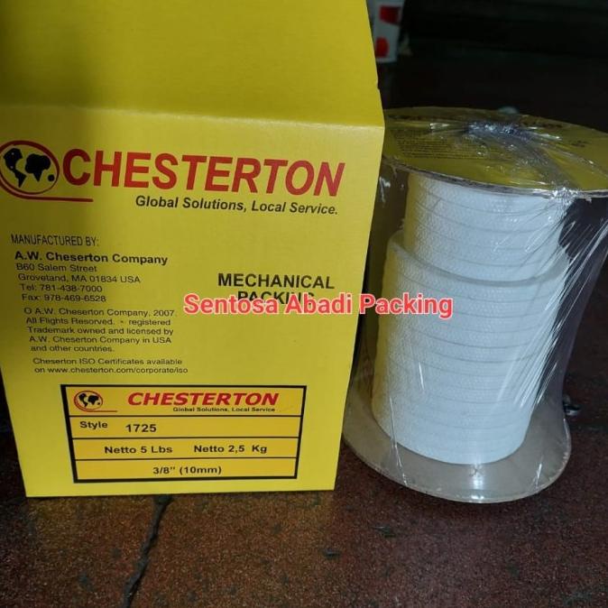 

Gland Packing Chesterton 1725 Ptfe 25Mmx25Mmx2.5Kg