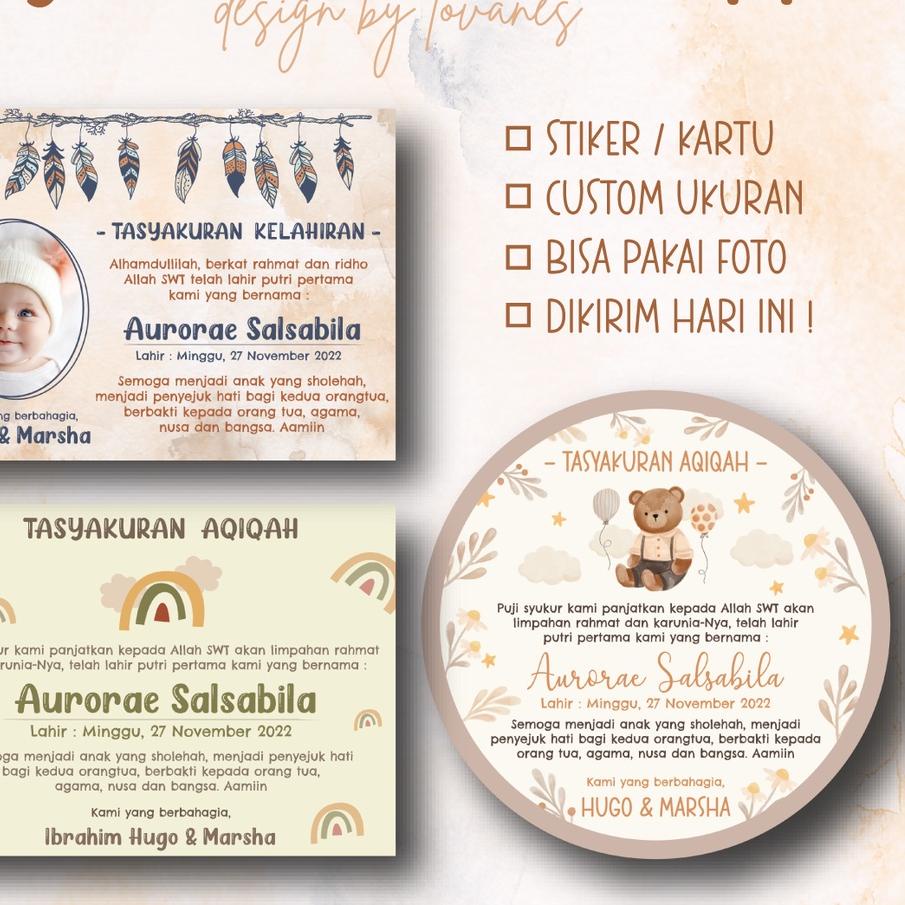 

Sale 6.6 | TD4 | Tasyakuran Kelahiran / Stiker Aqiqah / Stiker Tumpeng Mini