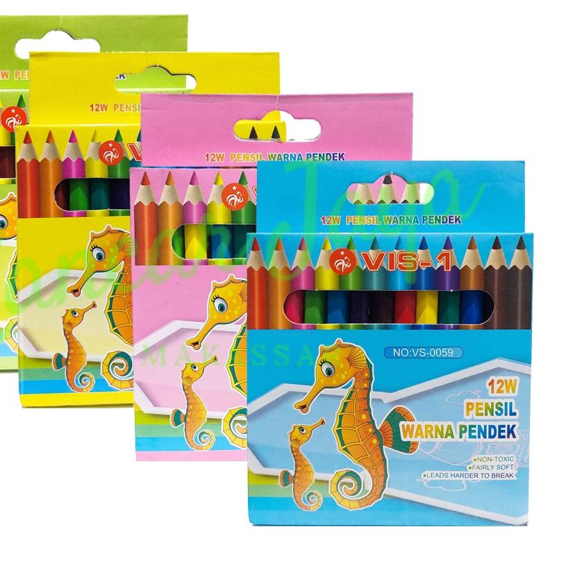 

Terbaru | KF7 | Pensil Warna Pendek Pdk Short Color Pencils VIS-1 12 Warna / Colours
