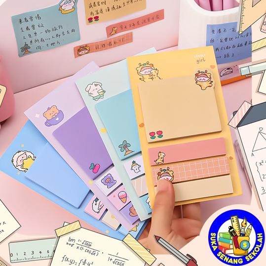 

Diskon | FG2 | Sticky Note / Pembatas Buku Karakter Lucu 4 In 1 AT0073