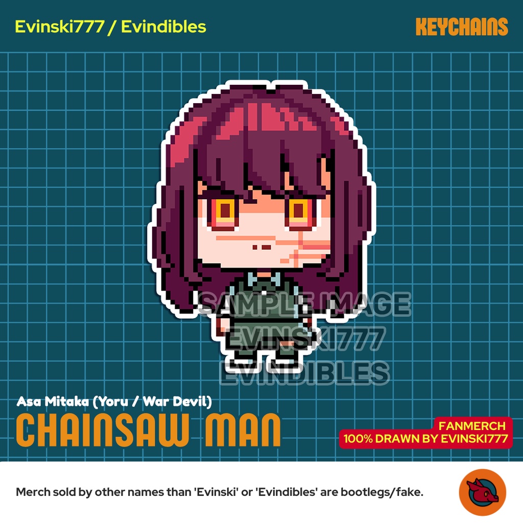Keychain Gantungan Kunci Ganci - Mitaka - Anime Manga Chainsaw Man CSM