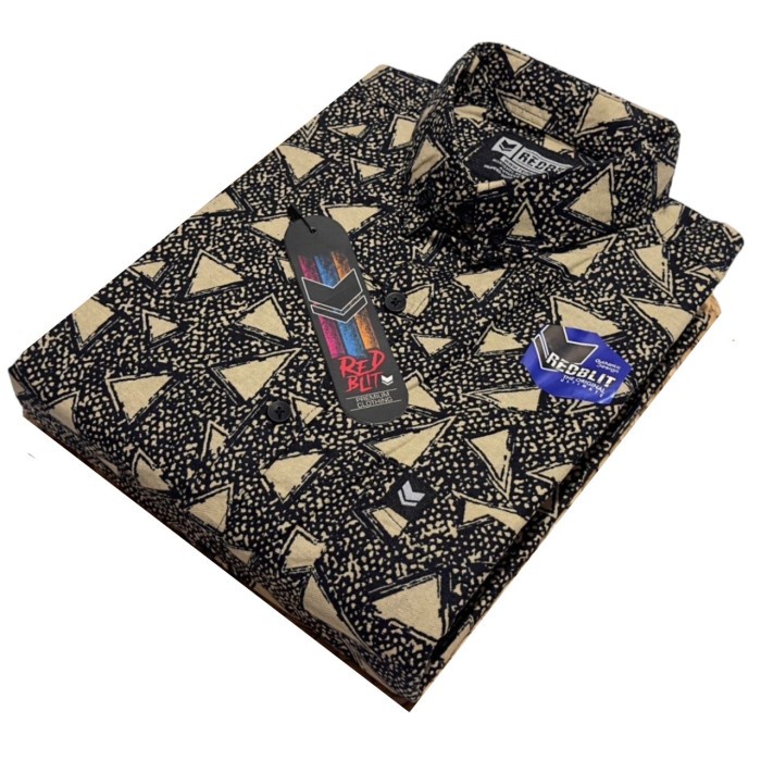 kemeja pria Kemeja Pria Motif Lengan Pendek Jumbo Size XXL XXXL - KBJ009, XXL(C7G4) kemeja pria moti