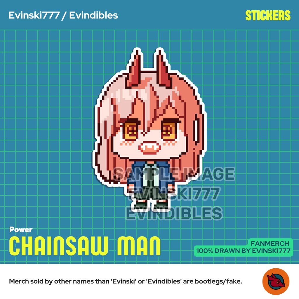 Stiker Sticker - Power - Anime Manga Chainsaw Man CSM
