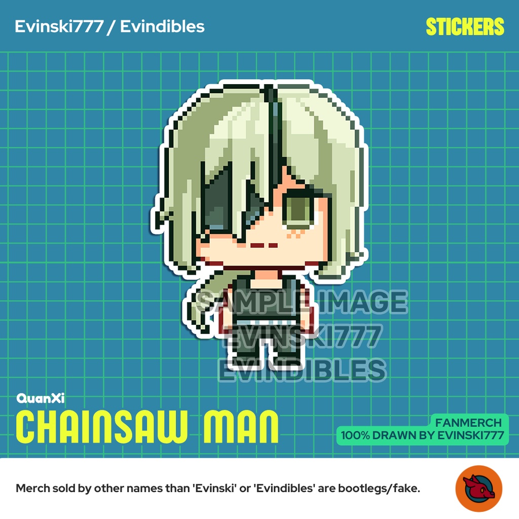 Stiker Sticker - QuanXi - Anime Manga Chainsaw Man CSM