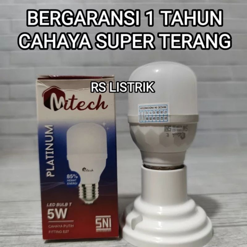 MITECH PLATINUM LAMPU LED T BULB 5W CAPSULE SNI BERGARANSI 1 TAHUN