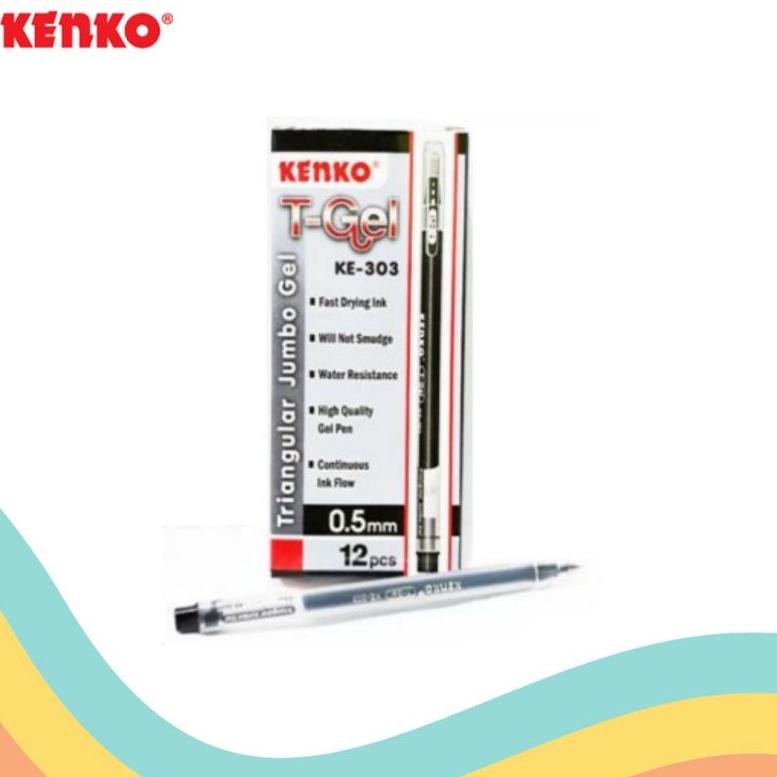 

[KODE 6BB7J] Pulpen Kenko KE - 303 T-Gel (1pak/12pcs)