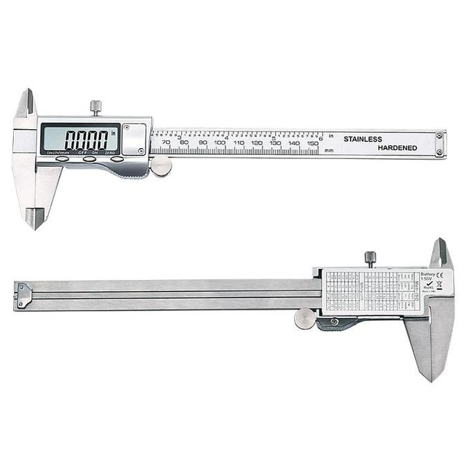 

[KODE EWETW] Jangka Sorong Digital LCD Vernier Caliper Micrometer 150CM - Silver