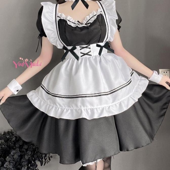 READY STOCK MAID SET COSPLAY COSTUME KOSTUM DRESS ANIME GIRL ANAK