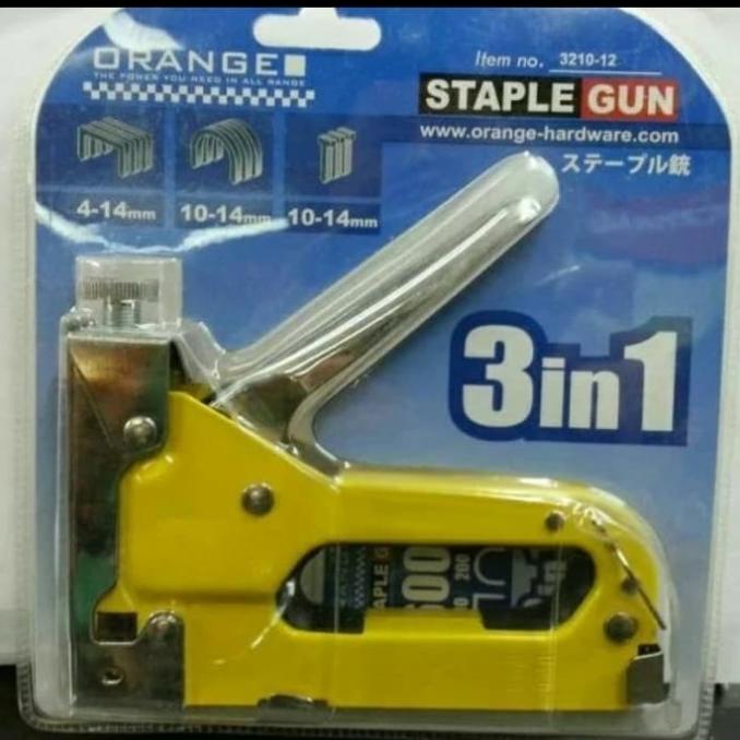 

Termantab] SETEPLES TEMBAK/Staple Gun ORANGE JAPAN 3 In 1