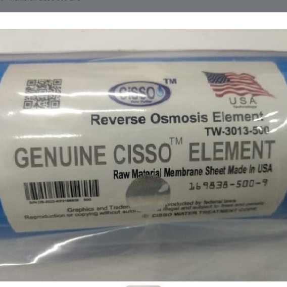 Water Cisso Ro Membrane 3013 - 500 Gpd