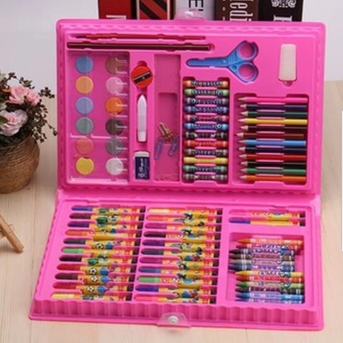 

Terlaris Paket Alat Menggambar Lukis Mewarnai Krayon Crayon Set 86Pcs Termurah
