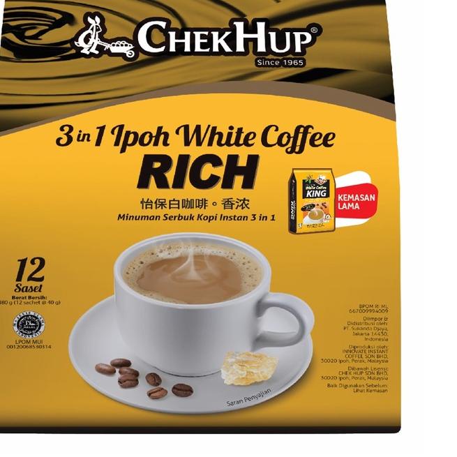 

12.12 MALL Chek Hup 3 in 1 Ipoh White Coffee King RICH 40gr x 12 BPOM RI serbuuu !