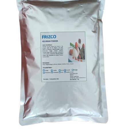 

Terlaris Today Ice Cream COKLAT Frizco 1kg Instant Powder Bubuk Es Krim chocolate 1000GR frisco 1 kg !