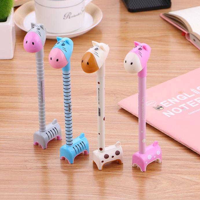 

ursw -10 4pcs Pena Standing Pen Pulpen Meja Jerapah OSM-ST0141 FQI