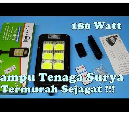 12.12 Brand Lampu Tenaga Surya Outdoor Sunpro IP69 180 Watt - Lampu Jalan Pagar & Taman - Bohlam Led