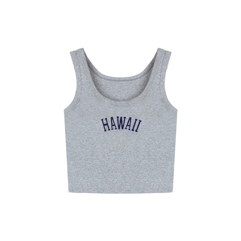 Red Hot girl letter bordir kamisol dalam wanita musim panas dengan bantalan dada olahraga tube top outer memakai short top ins