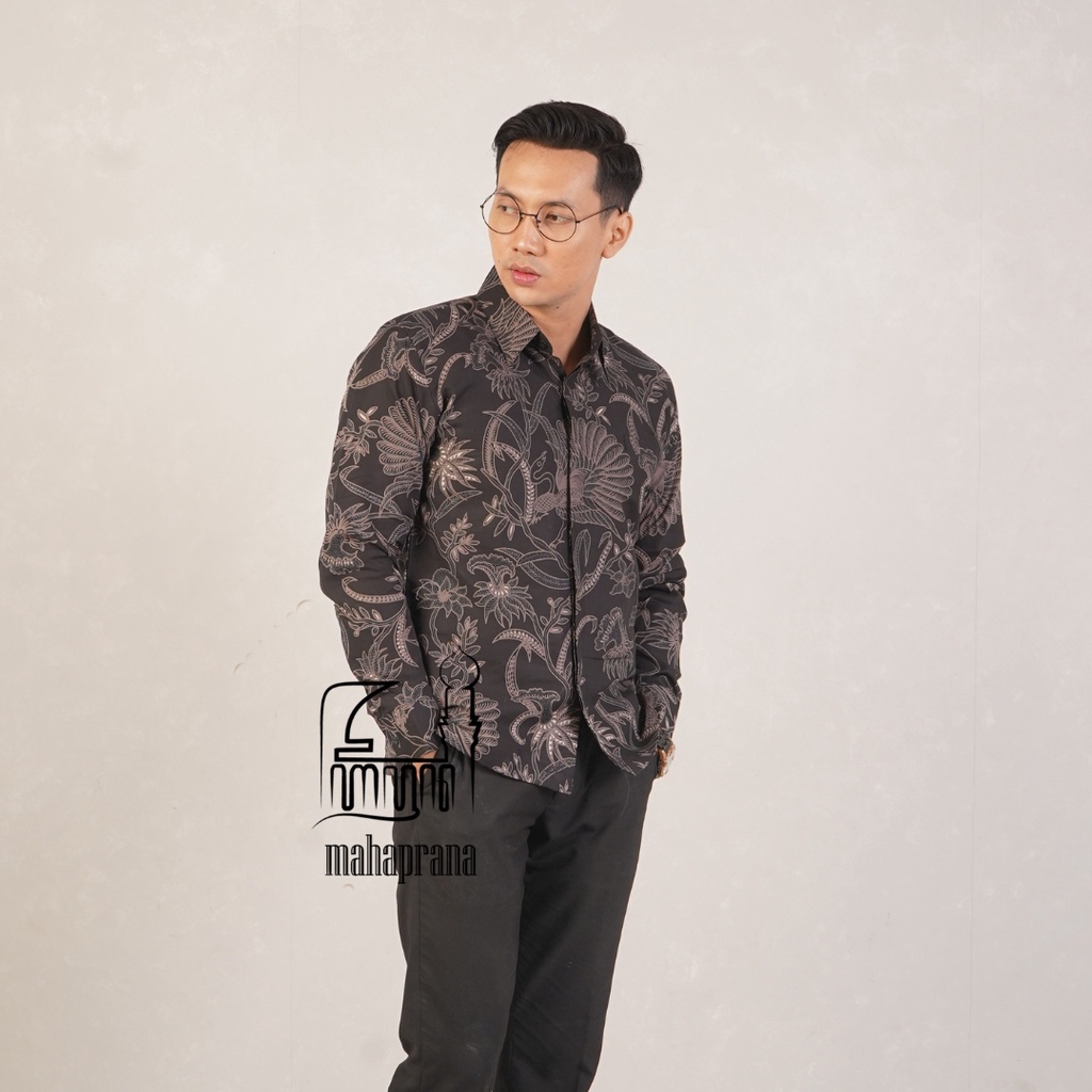 BATIK MAHAPRANA Motif KANIGARA Atasan Kemeja Batik Pria Lengan Panjang Full Furing MHP-235